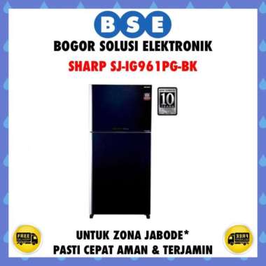 KULKAS SHARP 2 PINTU | SJ-IG961PGBK | SJIG961PGBK | SJ-IG961PG-BK