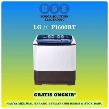 LG MESIN CUCI 2 TABUNG 16KG | MESIN CUCI 2 TABUNG LG 16 KG | P1600RT