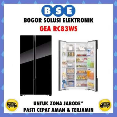 PROMO MURAH KULKAS SIDE BY SIDE | KULKAS GEA - RC83WS | RC-83WS | RC83