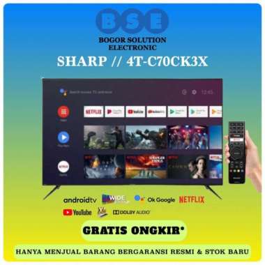 Led TV Sharp 70 Inch Android TV 4K Sharp 4T-C70CK3X 70 Inci Sharp 70