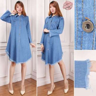 Jual Dress Tunik Jeans Terbaik Juli 
