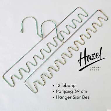 Hazel OS Hanger Sisir Kawat Besi 12 Lubang Gantungan Display Jilbab