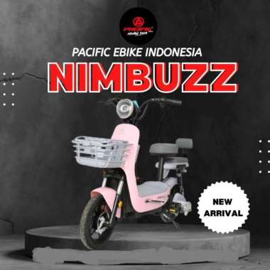 Sepeda Listrik E-Bike Pacific Nimbuzz Electric Bike 600 Watt Terbaru PINK
