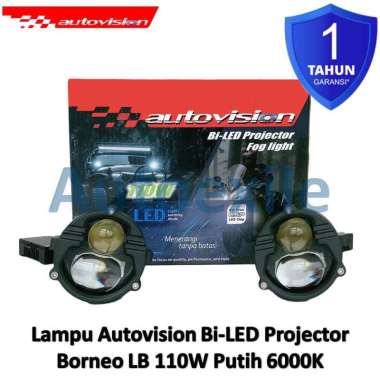 Autovision Fog Light BiLED Projector Borneo LB 110W Putih 6000K Original Lampu Sorot Kabut LED 2 len