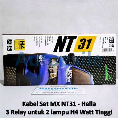 Kabel Set Relay MX NT31 Hella untuk Lampu H4 12V 100/90W 130/100W 130/90W Watt Tinggi 3relay Univers