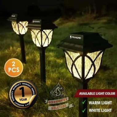 Lampu Taman Solar Tenaga Surya Lampu Taman Tancap Garden YFL-03 ISI 2 FREE BOX