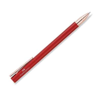 Faber-Castell Neo Slim Roller Ball Oriental Red, Rose Gold Chromed