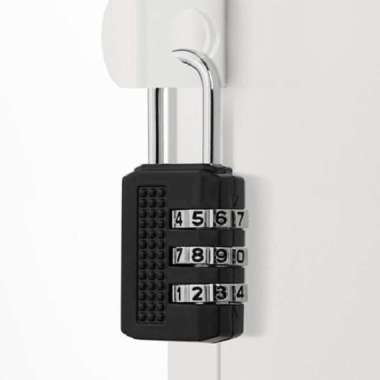 Gembok Kecil Pengaman Furniture Kuat Original_Hitam