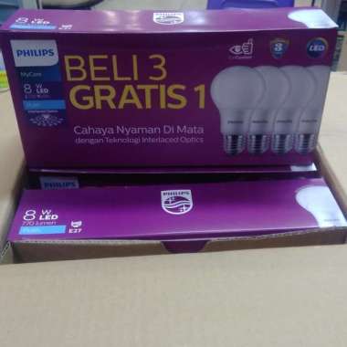 philips bolham led 8watt beli 3 gratis 1