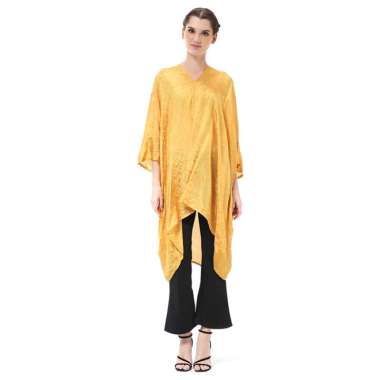 Hamlin Olaf Atasan Wanita Tunik Kebaya Batik Simple Material Viscose ORIGINAL - Mustard