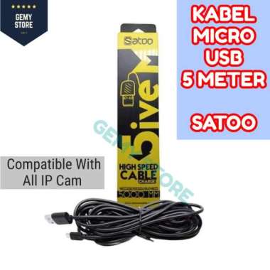 KABEL DATA MICRO USB 5 METER SATOO IP CAMERA USB DEVICES CCTV 5METER 5 METER KABEL