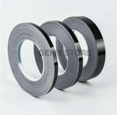 STIKER PEMBATAS NAT KERAMIK LANTAI STICKER TEMBOK ROLL GULUNGAN TAPE STIKER HITAM - 1cm x 50m