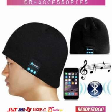 Topi Kupluk Beanie Multifungsi HandsFree Earphone Cover Helm Bluetooth