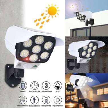 Lampu Dinding Model CCTV Solar Charge Tenaga Surya Matahari