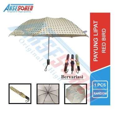 Payung Lipat Red Bird [1 Pcs] / Payung Bermotif / Pelindung Hujan / Red Bird Foldable Umbrella / Pay