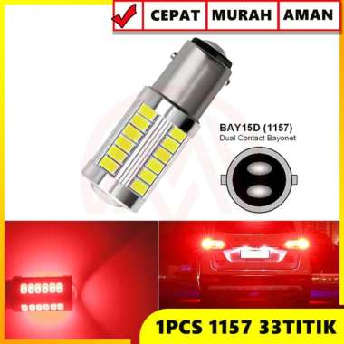 LAMPU LED BAYONET REM BRAKE MOTOR 1157 BAY15D 33 TITIK MATA LENSA 5630