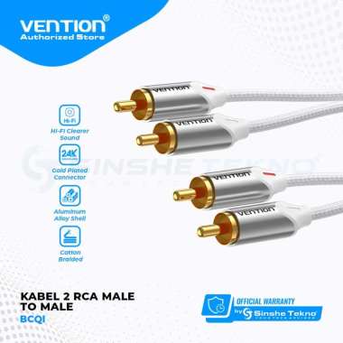 Vention Kabel 2 RCA Male to Male Stereo Premium Quality 10 Meter