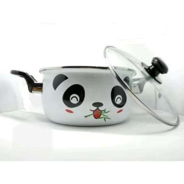 MASPION Panci enamel Hello Panda Ukuran 22 cm HELLOPANDA22 Panci Set