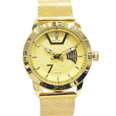 JAM TANGAN NAVIFORCE 9155 M1 JAM NAVIFORCE ORIGINAL 9155 LA - STAINLESS STEEL GOLD JAM TANGAN NAVYFO