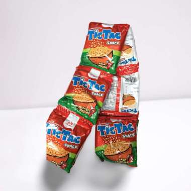 Tic Tac Snack (1 Ball 6 renceng) cemilan murah dan enak Rasa Pedas
