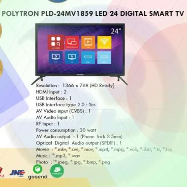 POLYTRON PLD-24MV1859 LED 24 DIGITAL SMART TV (NEW) (KHUSUS BANDUNG)