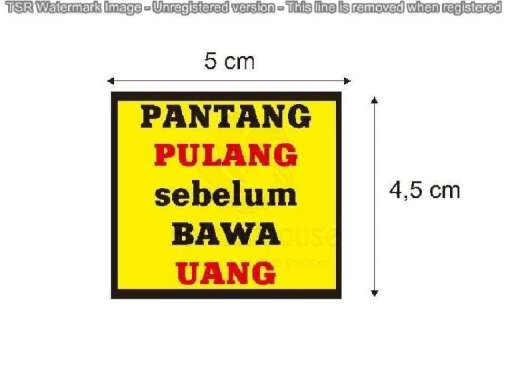 Stiker Mobil Motor Lucu Unik Kata Pantang Pulang Spakbor Batok Sticker