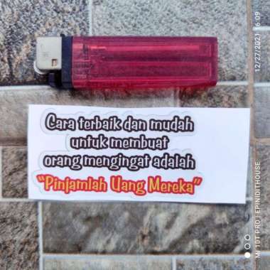 Stiker Vinyl Cara Mengingat Pinjam Uang Kata Lucu Nyleneh Humor Motor