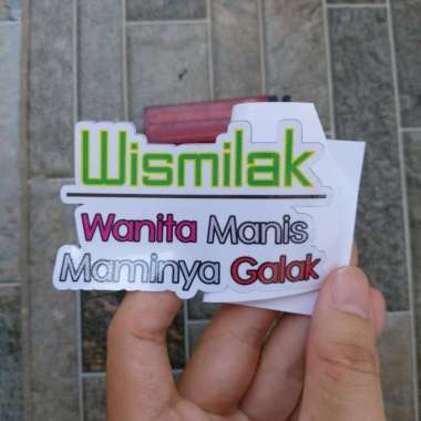 Stiker Vinyl Quote Kata Lucu Humor Wismilak Wanita Motor HP Sepeda Cas