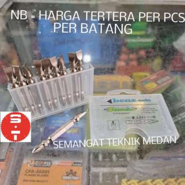 MATA BOR OBENG ANGIN MINUS PLUS SCREWDRIVER + - PH2 PZ2 65mm BENZ ECER