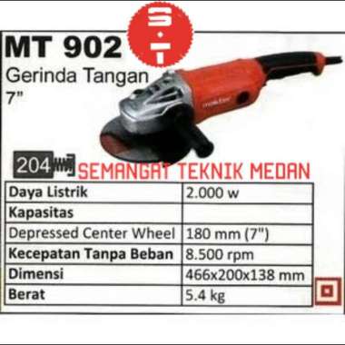 MT902 GERINDA GRENDA GURINDA TANGAN ANGLE GRINDER 7" 7 " MAKTEC MT 902