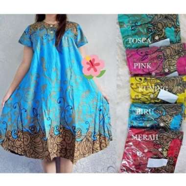 Daster Jumbo Motif Batik Pekalongan Daster Murah Akar Kuning