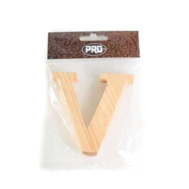 Ace - Huruf Rumah V Kayu 10 Cm