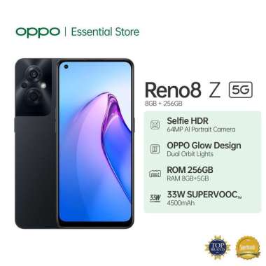 OPPO Reno8z 5G 8GB + 256GB Cosmic Black