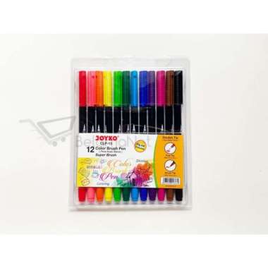 Color Brush Pen Joyko 12 warna CLP-13 (Set Brush Pen + Color Pen)