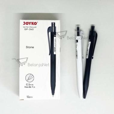 Pulpen Pen Gel | Gel Pen Joyko Cetek Stone GP-340 0.5 mm Mata Jarum [1 LUSIN]