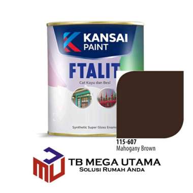 Cat Ftalit 607 Mahogany Brown Gloss 1 kg | Kansai Paint Cat Kayu dan Besi