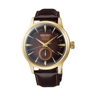 Seiko Presage SSA392J1 Cocktail Limited Edition Automatic Jam Tangan Pria Brown Gold