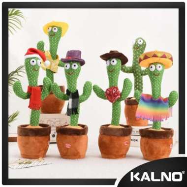 Mainan Kaktus Joget Peniru Suara - Boneka Kaktus Goyang Charger Usb
