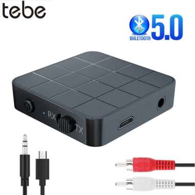 TaffSTUDIO 2in1 Audio Bluetooth 5.0 Transmitter & Receiver 3.5mm KN321 Hitam