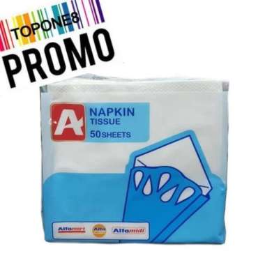 Promo Alfamart Napkin Tissue / Tisu Makan 50 Sheets 1 Ply