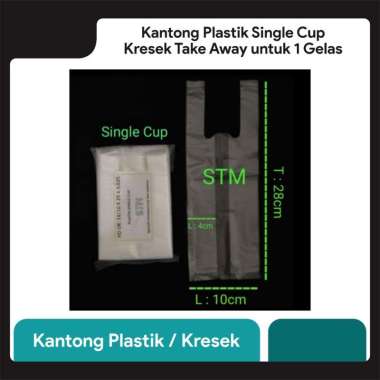 Kantong Plastik Single Cup Kresek Plastik take away utk 1 gelas Paket Usaha Minuman