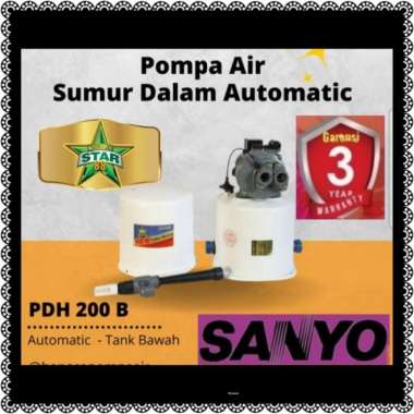 Mesin Pompa Air Sanyo Pdh 200 B Jet Pump 200 Watt Sumur Dalam 30 Meter