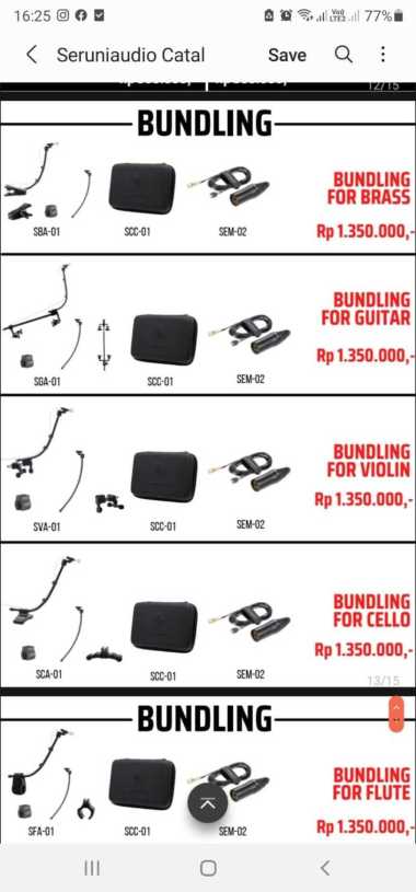 Seruni Audio Bundling Instrumen Alat Musik, Case SCC01 & mic SEM02