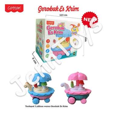 JennToys - GEROBAK ES KRIM - mainan anak ice cream cart troli GEROBAK ES KRIM PINK