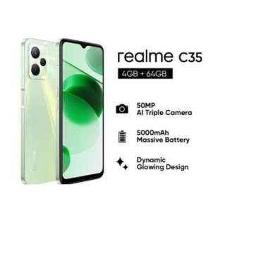 Realme C35 Ram 4 Rom 64GB HItam