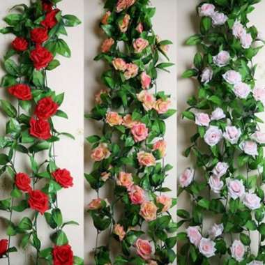 bunga plastik/bunga rambat/bunga artificial/bunga mawar plastik
