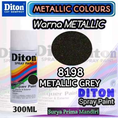 8198 METALLIC GREY DITON STANDAR METALLIC GREY 300cc Cat Semprot Pylox Pilok Pylok / Cat Aerosol / C