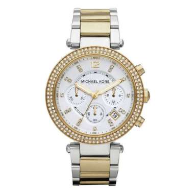 Michael Kors Parker Glitz MK5626 Chronograph Dual Tone Original Jam Tangan Wanita