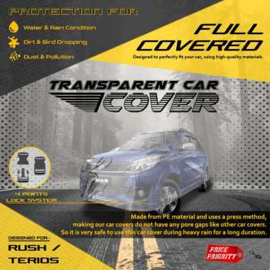 Body Cover Sarung Mobil Plastik RUSH TERIOS LAMA KONDE Tebal Anti Air WATERPROOF