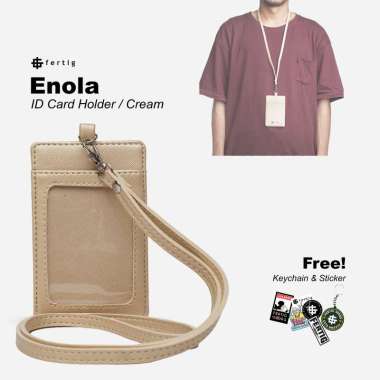 Fertig ID Card Holder - Enola Cream